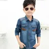 spring boys clothes Denim shirt long sleeve Boy's Spring and autumn Kids high quality Baby 210713