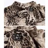 Plus Size Leopard Drukuj Koszula Kobiety Z Długim Rękawem Bow Tie Pullover Bluzka Damskie Topy Blusas Mujer de Moda 8323 50 210508