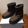 Meias de neve de inverno de lã botas à prova de água alta sapatos de salto alto retro des designer de marca de luxo