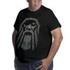 Kanpa 100% Cotton Viking Graphic T Shirts for Big Tall Man Oversized T-shirt Plus Size Top Tee Men's Loose Large Clothing 210629