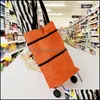 Shop Bags Lage & Aessoriesshop Bags Thinkthendo Folding Fold Able Cart Grocery Handbag Tote Rolling Wheels Drop Delivery 2021 Muv297Y