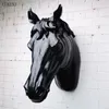 Europeia-estilo sortudo simulação animal grande cavalo cabeça pendurado pingente pingente de parede decoração de parede 210414