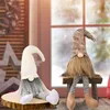 Kerstmits Decoraties Handgemaakte Zweedse tomte met lange benen Scandinavisch beeldje Plush elf Doll 5260 Q2