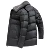 Jaqueta de lã masculina de inverno com gola para baixo e jaquetas quentes para jovens 2195