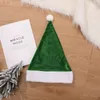 Red Green Blue Pink Christmas Hats Child Vuxen Solid Velvet Christmas Party Props Decoration Santa Claus Hat6596606