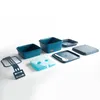 Caixa de almoço portátil 2100ml com isolamento do pacote do gelo Bento 2layer Recipiente de armazenamento de alimentos para piquenique transportar 210423