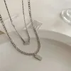 Gelaagde chokers hanger ketting cirkel kettingen bar 18k vergulde 925 sterling zilveren stempel sieraden voor vrouwen meisjes