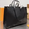 grande borsa in vera pelle nera