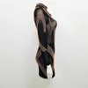 Kadınlar Seksi Tam Kollu Tasarımcı Boncuk Kristal Örgü Parti Elbise Bling Nigh Club Ünlü Chic Vestido 210527