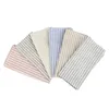 Ensemble de 12 serviettes de table en coton, 17x17 pouces, en tissu rayé blanc uni, pour événements, usage domestique