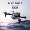 KK1 Global Drone 4K Double HD-kamera Mini Vehicle WiFi FPV Fällbar Professionell Helikopter Selfie Drones Leksaker för barn med batteri