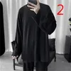 Sleeve T-shirt men autumn middle-aged men's silk crew neck 210420