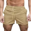 Män Strand Shorts 2020 Ny Berömd Solid Färg Casual Drawstring Korta Bottoms Running Kläder för Mens Board Swimwear Shorts Y0408