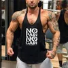 Gorilla wear moda algodão sem mangas tanque superior dos homens de fitness camisa muscular singlet musculação treino ginásio colete fitness men157c