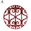 Assiette en céramique Plavage à la main Red Art Creative Round Ins Style Table Varelle H Plaques de dîner Plaques Charger pour le mariage Pasta1353599