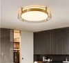 Plafonnier en laiton ultra fin salon éclairage chambre luminaires interchangeables cuisine verre clair rond