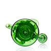 2021 Grön vattenpipa Glasbong Dabber Rig Recycler Pipes Vattenpong Smoke Pipe 14,4 mm honskarv med vanlig skål USA lager