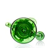 2021 Green Hookah Glass Dabber Rig Recycler Pipes Water Bongs Smoke Pipe 14.4mm Female Joint with Regular Bowl US Warehouse