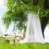 Summer Children Kid Bedding Mosquito Net Romantic Baby Girl Round Cover Canopy For Nursery CA 211106