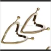Sewing Notions Tools Apparel Drop Delivery 2021 2Pcs Diy Purse Handbags Metal Bead Kiss Clasp Lock Frames Handle Coins Bags Jvnr8