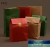 Envoltório de presente 20 pcs 18 * 7.5 * 32cm Vermelho / Verde / Marrom Papel Embalagem Bolsa Doces Cookies Saco De Armazenamento Stand Up Kraft Bag1 Preço de Fábrica Especialista Qualidade Qualidade Mais Recente Estilo