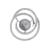 Kreis Runde Zirkon Sterling Fassungen Silber 925 Anhänger DIY Schmuckzubehör für große Perle 5 Stück