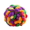 Roupa Yarn colorido de lã de lã de lã linha de pérola lenço de uva manuada com amarração de arame de almofada grossa