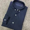 Camicie casual da uomo Abito primavera e autunno Camicia a maniche lunghe tinta unita moda ricamo classico business di alta qualità