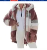 ヨーロッパアメリカジャケット2022秋冬暖かい豪華とジッパーポケットフード付きルースジャケットの女性