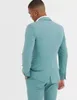 Abiti da uomo verde menta Abiti da uomo con risvolto con risvolto smoking per blazer da sposa Abiti da sposo slim fit 3 pezzi Giacche da ballo con un bottone Gilet con pantaloni