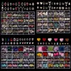 Nail Art Decorations 240pcs Jewelry Gem Stone Case Crystal Crown/Heart Gold& Silver Alloy Manicure Tips 3D Metallic Rhinestone Charm &am