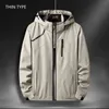 Jaqueta de primavera masculina impermeável Winded Windbreaker casaco de lã outerwear quente preto techwear parka macho 211110