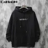 CnHnOH Männer Hip Hop Sweatshirt Hoodie Schmetterling Streetwear Harajuku Pullover Baumwolle Fleece Winter Herbst Schwarz 210813