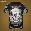 100% Pamuk Tasarımcı T-Shirt Erkek Kafatası Kristal Tees Yaz Temel Katı Baskı Mektup Doları Kaykay Rahat Punk Tee Kadın Gömlek Giyim Kısa Kollu M-3XL Tops