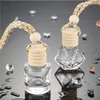 Car Hanging Perfume Bottle Pendant Air Freshener Diffuser Empty Glass Bottles for Essential Oils Ornaments