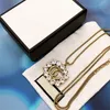 Womens Gold Long Necklace Designer Letter Diamond Pendant Luxury G Women Fashion Party Jewelry Diamond Torque Necklaces D2109305HL
