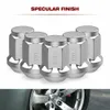 20 stks Lug Nuts Bulge Acorn 12x1.5 Chrome Wielmoer voor Ford / Fusion / Focus / Escape Auto Styling