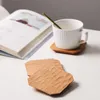 Mats & Pads Cherry Wood Tea Coffee Cup Pad Square Wooden Coasters Durable Heat Resistant Drink Mat