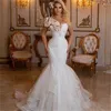 Elegant Mermaid Wedding Dresses Lace Up Sweetheart Fashion Bridal Gowns Slim Fit Fancy Boho Dress vestidos