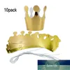 Chapeaux de fête 10pcs / set Enfants Adulte Joyeux Anniversaire Papier Prince Princesse Couronne Décoration Garçon Fille Couronne1 Conception experte des prix usine Qualité Dernier Style Original