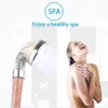 Bathroom 3/7Colors Changes Led High Pressure Water Saving Rainfall Anion Temperature Control Spa Shower Head