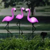 Lampy Lawn Nordic Bird Lampa Flamingo Solar Power Light Courtyard Ogrodzenie Ogród LED Outdoor Wodoodporna Wystrój na zewnątrz