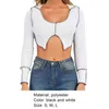 Dames t-shirt 2022 herfst patchwork ontwerp gaas crop top voor vrouwen sexy punk stijl lange mouw straat casual slijtage tees vrouw