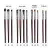 OVW 12pcs Panceau Maquillage Eye Natural Hair Trucco Pennelli Set Kit Cosmetico Make Up Beautin Beauty Tool Crease Brush Eyeliner Brow 201008
