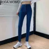 Streetwear hohe Taille Damenmode Jeans Frau Mädchen Frauen Bleistift Hosen Hosen weibliche Jean Denim Skinny Mom Jeans Plus Größe 211111