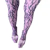 Quanrun 섹시한 여성 메쉬 디지털 인쇄 높은 허리 스키니 레깅스 캐주얼 체육관 통기성 바지 Streetwear 봄 여름 210604