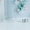 37 * 70 * 24mm 50ml Bottiglie di vetro Tappo in alluminio Trasparente Trasparente Liquido Regalo Contenitore di caramelle Vuoto Vasi dei desideri 12 barattoli
