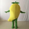 Spettacolo teatrale Costume mascotte mango giallo Vestito operato da festa di Halloween Vestito da personaggio dei cartoni animati Carnevale Unisex Adulti Vestito Puntelli promozionali per eventi