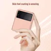 Zakelijke luxe matte huid Feel telefoon gevallen voor Samsung Galaxy Z Flip 3 opvouwbare scherm met hoge sterkte harde beschermkap