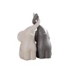 Figurki dekoracyjne Przedmioty para słoni ceramicznych miniaturowych par rzeźby posąg pulpitu dekoracja dekoracja
